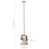 vidaXL H&auml;ngelampe Industriestil 25 W Silbern Rund 19 cm E27