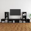 vidaXL 5-tlg. TV-Schrank-Set Grau Holzwerkstoff