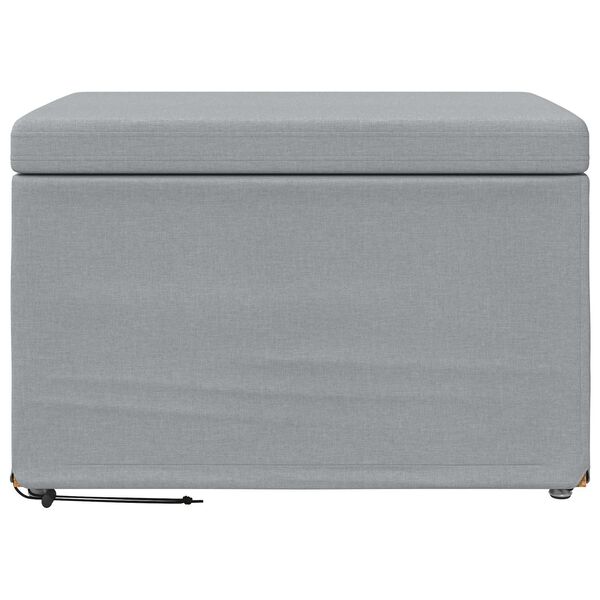 vidaXL Hocker Hellgrau 61 x 41 x 40 cm Stoff und Pressholz