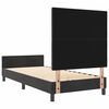 vidaXL Boxspringbett mit Kopfteil Schwarz 90 x 190 cm Samt