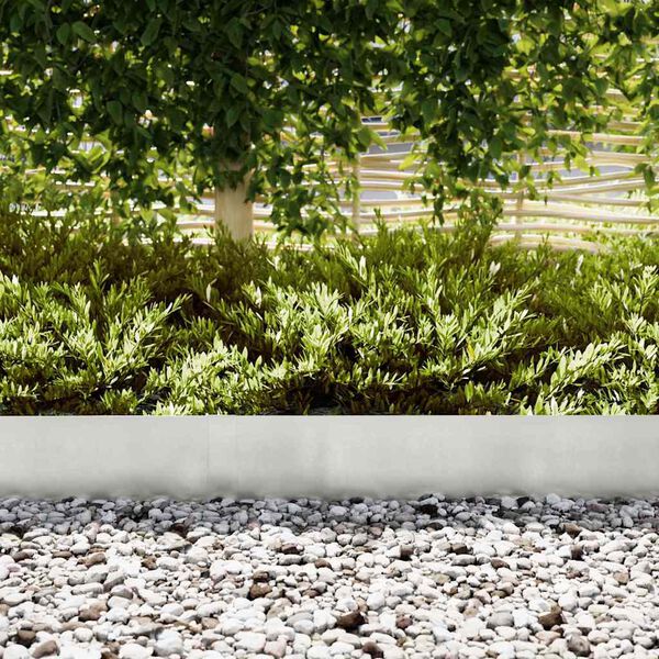 vidaXL Raseneinfassung 20 pcs Silber 100 x 0,05 x 20 cm Edelstahl