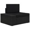 vidaXL 5-tlg. Garten-Lounge-Set Poly Rattan Schwarz