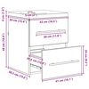 vidaXL Waschbeckenschrank mit Schubladen Schwarz 42 x 39 x 52 cm