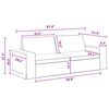 vidaXL Sofa 2 pcs Dunkelgrau 182 x 80 x 82 cm Stoff