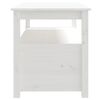 vidaXL Couchtisch Wei&szlig; 102x49x55 cm Massivholz Kiefer