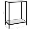 vidaXL Konsolentisch Wei&szlig; 60x35x75 cm Hartglas