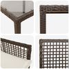 vidaXL Garten Essgruppe 3 pcs Braun Poly-Rattan