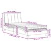 vidaXL Bett mit Matratze "Hanko" Hellgrau 90x200 cm Stoff