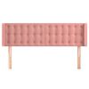 vidaXL Kopfteil mit Ohren Rosa 147x16x78/88 cm Samt