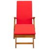 vidaXL Liegestuhl zum Verstellen und Klappen mit Kissen 2 pcs Rot