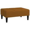 vidaXL Schlafsofa 2-Sitzer mit 2 Kissen & Hocker Braun Samt