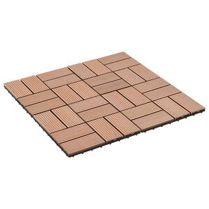 vidaXL Terrassenfliese 22 stk. Braun 30 x 30 cm WPC