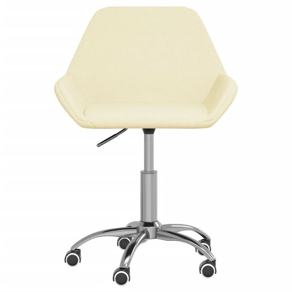 vidaXL B&uuml;rostuhl Drehbar Creme Stoff