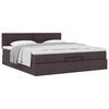 vidaXL Ottoman-Bett mit Matratze Dunkelbraun 180x200 cm Stoff