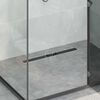 vidaXL Duschabfluss mit Glasabdeckung Schwarz 70 cm Edelstahl 304