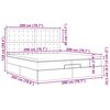 vidaXL Ottoman-Bett mit Matratzen Dunkelblau 200x200 cm Samt