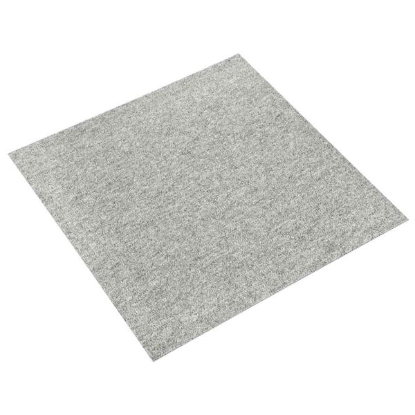 vidaXL Teppichfliesen 20 Stk. 5 m&sup2; 50x50 cm Hellgrau
