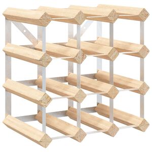 vidaXL Weinregal f&uuml;r 12 Flaschen Massivholz Kiefer