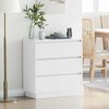 vidaXL Nachttisch mit Schubladen Wei&szlig; 71 x 34,5 x 75 cm Holzwerkstoff