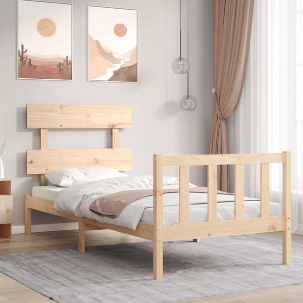 vidaXL Massivholzbett ohne Matratze 90x200 Kiefernholz
