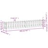 vidaXL Hochbeet Lattenzaun-Design 200x30x30 cm Massivholz Douglasie