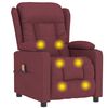 vidaXL Massagesessel Weinrot Stoff