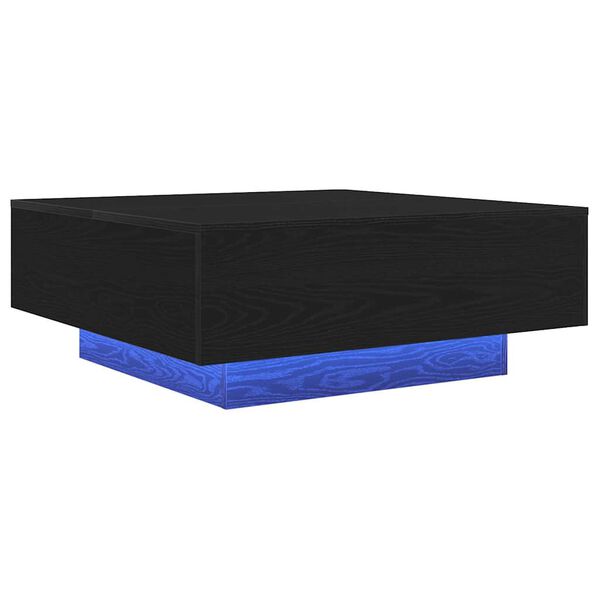 vidaXL Couchtisch Schwarz Eichen-Optik 80 x 80 x 31 cm Holzwerkstoff