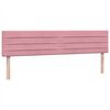 vidaXL Boxspringbett mit Matratze Rosa 200x220 cm Samt