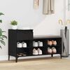 vidaXL Schuhschrank mit Regal Schwarz Eichen-Optik 102 x 36 x 60 cm