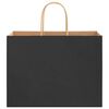 vidaXL Papiertragetaschen 250 Stk. mit Henkeln Schwarz 32x17x25 cm