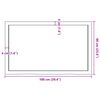 vidaXL Waschtischplatte 100x60x(2-4) cm Massivholz Unbehandelt