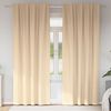 vidaXL Verdunkelungs-Vorh&auml;nge mit Ringen 2 pcs Creme 245 x 140 cm