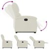vidaXL Relaxsessel mit Aufstehhilfe Elektrisch Creme Samt