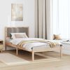 vidaXL Bettgestell mit gepolstertem Kopfteil Taupe 90 x 190 cm