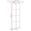 vidaXL Schiebetür mit Beschlag 76x205 cm ESG-Glas & Aluminium