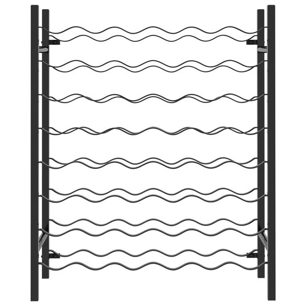 vidaXL Weinregal für 48 Flaschen Schwarz Metall