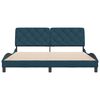 vidaXL Bettgestell ohne Matratze Blau 180x200 cm Samt