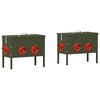 vidaXL H&uuml;hnerf&uuml;tterer 2 Olive Gr&uuml;n 41,5 x 20,5 x 33 cm 15 kg