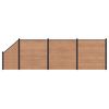 vidaXL zaunset 4 stk. 619 x 186 cm WPC und Aluminium Braun