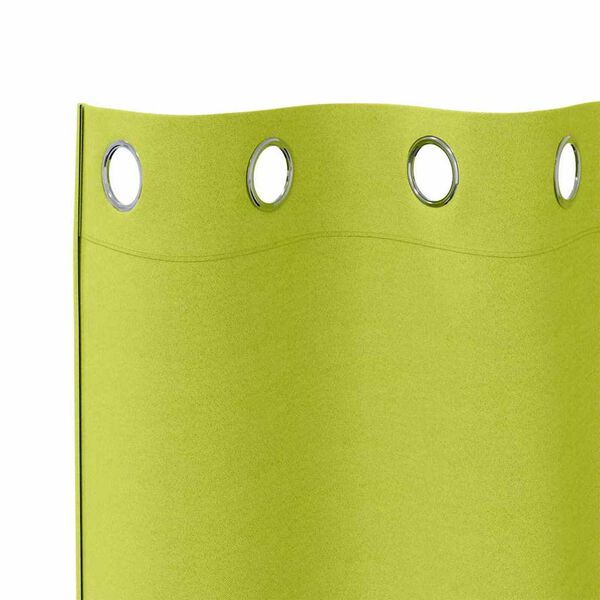 vidaXL Verdunkelungs-Vorh&auml;nge mit Ringen 2 pcs Gr&uuml;n 225 x 140 cm