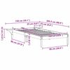 vidaXL Bettrahmen Natur 100 x 200 cm Massives Kiefernholz