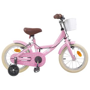 vidaXL Kinderfahrrad 12 Zoll f&uuml;r 2-4 Jahre alt Hellrosa