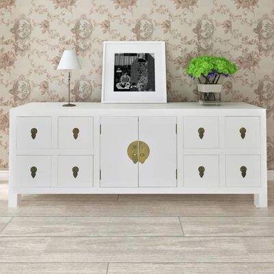 vidaXL Sideboard Holz Asiatisches Design 8 Schubladen 2 Türen