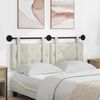 vidaXL H&auml;ngevorderseite Wandmontiert Creme 150 x 55 x 5 cm Samt