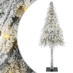 vidaXL Weihnachtsbaum mit 150 LEDs Wei&szlig; 120 cm PE und Stahl