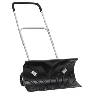 vidaXL Schneeschaufel mit Verl&auml;ngerbarem Griff Schwarz 66 cm Stahl