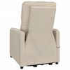 vidaXL Massagesessel mit Aufstehhilfe Creme Mikrofasergewebe
