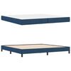 vidaXL Boxspringbett mit Matratze Blau 200 x 200 cm Stoff