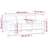 vidaXL 3-Sitzer-Sofa mit Kissen Schwarz 180 cm Stoff