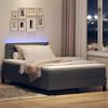 vidaXL Boxspringbett mit Matratze Dunkelgrau 120 x 190 cm Stoff